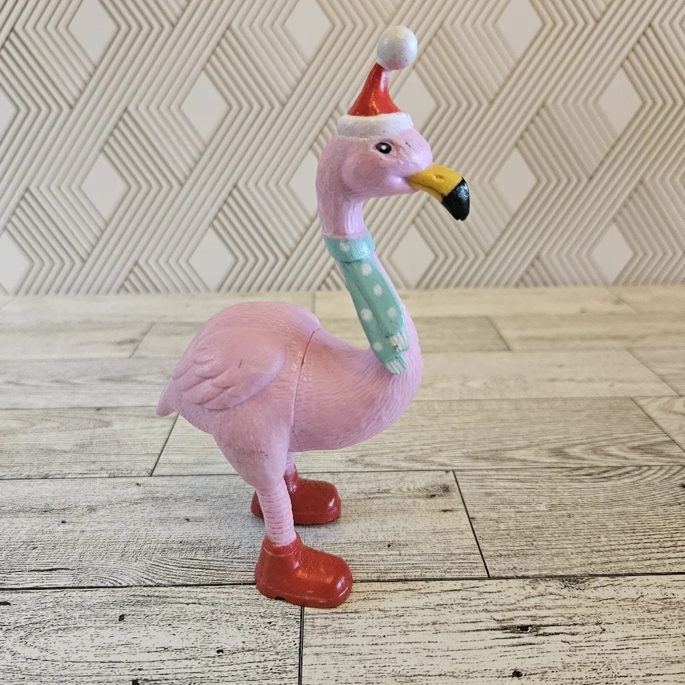 Ankyo Lot of 3 Party Animals Christmas Pink Flamingo Elephant Pig Figures